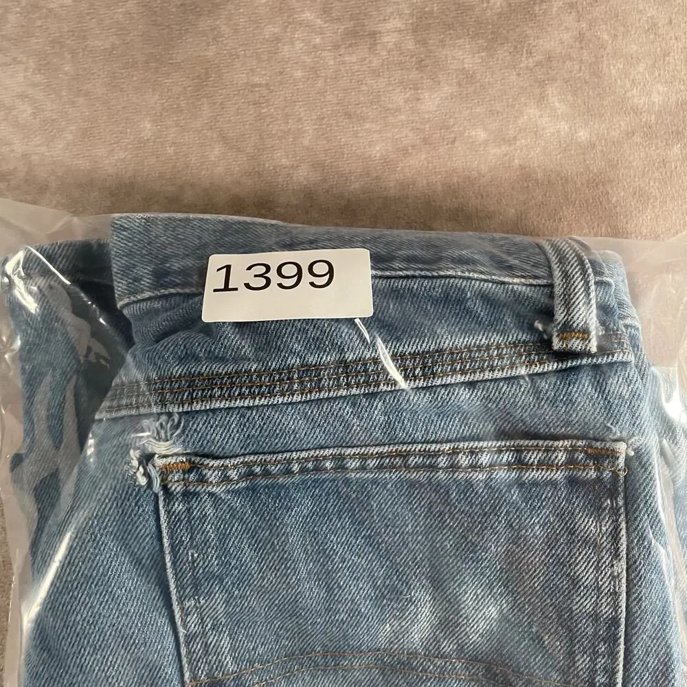 Vintage Rustler Carpenter Jeans Light Wash Denim Men's Size 30x31 Retro Relaxed